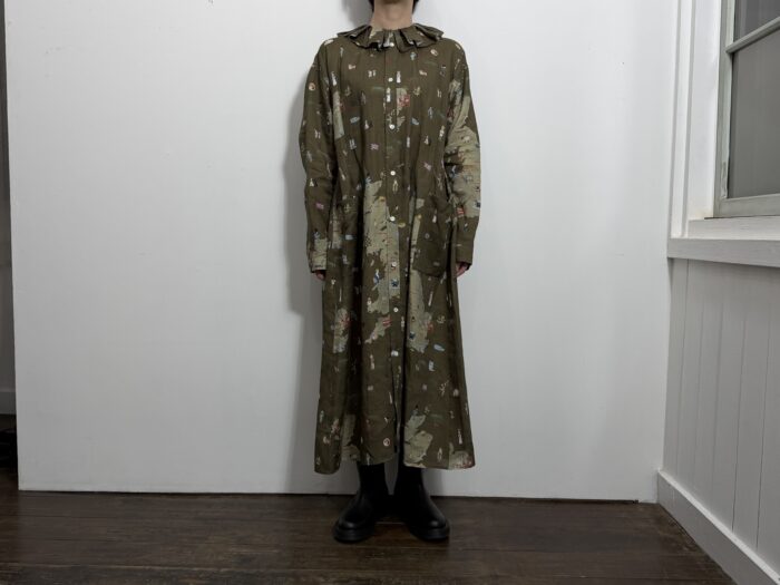 No.8600 LINEN T.I.G.B. RUFFLE COLLAR DRESS 2-4月 1