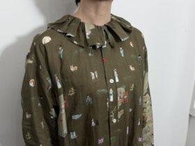 No.8600 LINEN T.I.G.B. RUFFLE COLLAR DRESS 2-4月 5
