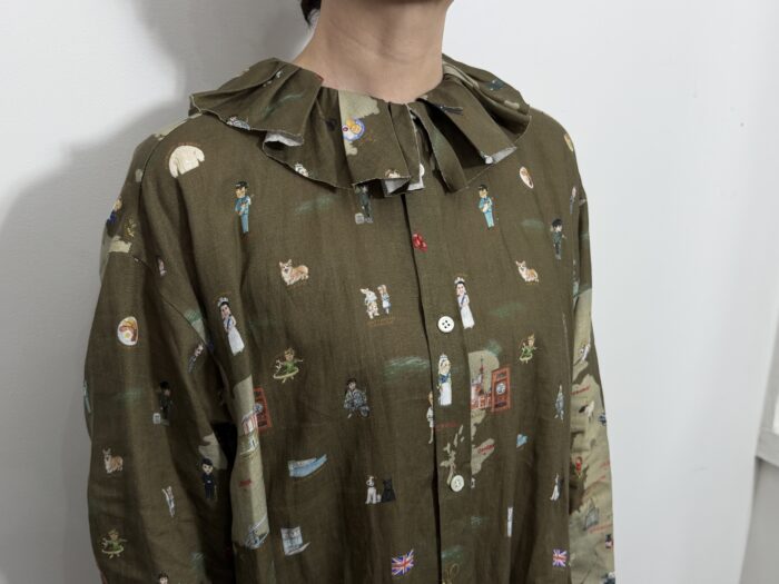 No.8600 LINEN T.I.G.B. RUFFLE COLLAR DRESS 2-4月 5
