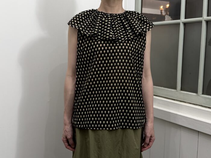 No.8659 LAWN PIERROT COLLAR SLEEVE artichoke 2-4月 1