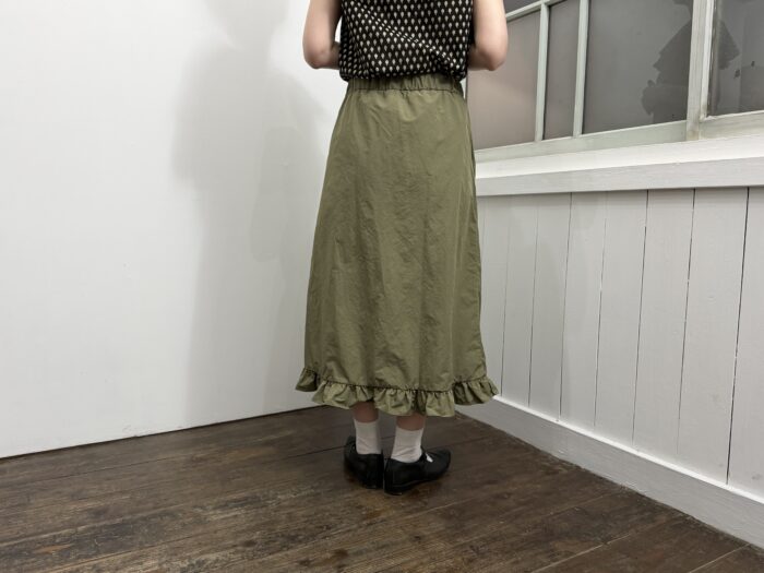 No.8587 GARMENT DYE FRILLED HEM SKIRT 2-4月 3