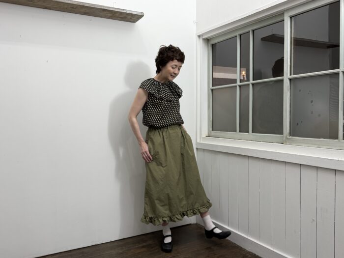 No.8659 LAWN PIERROT COLLAR SLEEVE artichoke 2-4月 6