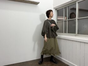 No.8657 LAWN GATHER SMOCK artichoke 2-4月 6