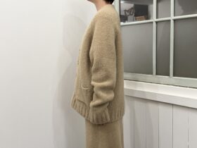 No.8519 BABY ALPACA V-NECK CARDIGAN Milk Tea 11-1月 2