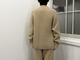 No.8519 BABY ALPACA V-NECK CARDIGAN Milk Tea 11-1月 3