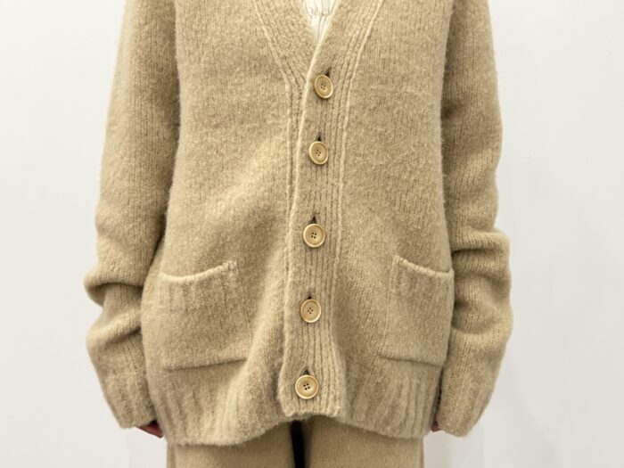 No.8519 BABY ALPACA V-NECK CARDIGAN Milk Tea 11-1月 5