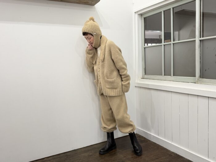 No.8519 BABY ALPACA V-NECK CARDIGAN Milk Tea 11-1月 6