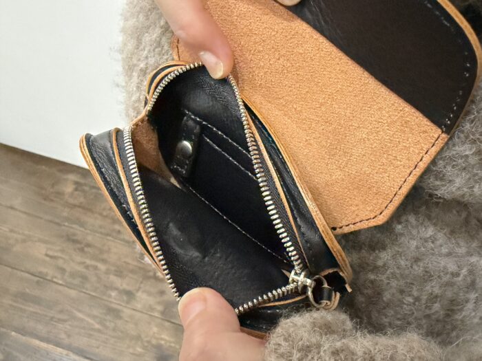 No.8679 FLAP SHOULDER COIN PURSE black 2-4月 3