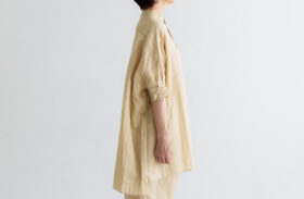 S.S. STAND COLLAR H/T SHIRT beige 2