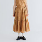 S/C TIERED SKIRT Terracotta