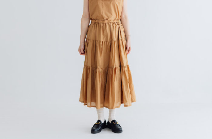 S/C TIERED SKIRT Terracotta 1 S/C TIERED SKIRT Terracotta 1