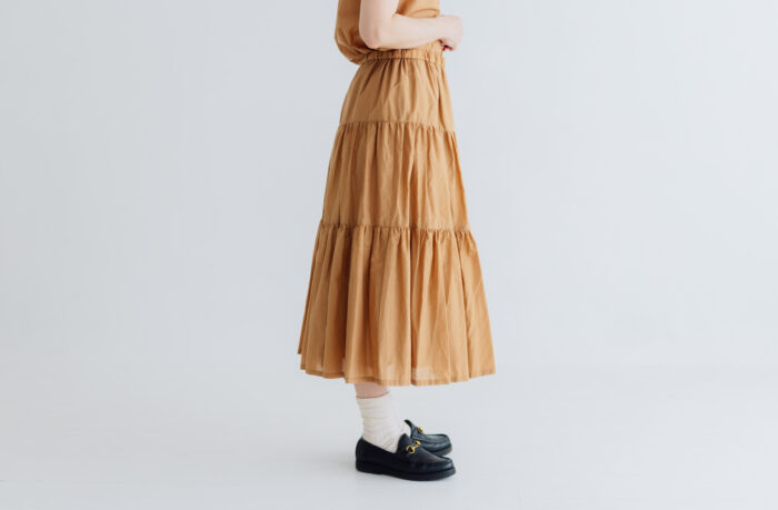 S/C TIERED SKIRT Terracotta 2 S/C TIERED SKIRT Terracotta 2