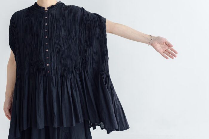 予約 RS067 Slab Cotton Smocked Blouse black 6月初〜6月中 4 予約 RS067 Slab Cotton Smocked Blouse black 6月初〜6月中 4