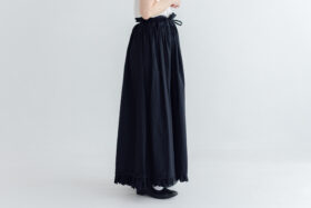 予約 G1267 CURIOUS SCALLOPED GATHER SKIRT mat black 3月初〜3月中 2 予約 G1267 CURIOUS SCALLOPED GATHER SKIRT mat black 3月初〜3月中 2