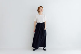 予約 G1267 CURIOUS SCALLOPED GATHER SKIRT mat black 3月初〜3月中 6 予約 G1267 CURIOUS SCALLOPED GATHER SKIRT mat black 3月初〜3月中 6