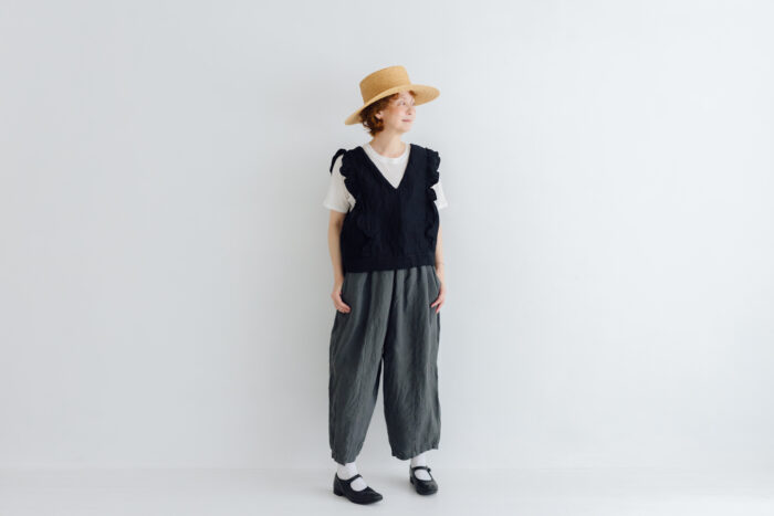 予約 G1272 LINEN CHARLIE PANTS charcoal 3月末〜4月初 6 予約 G1272 LINEN CHARLIE PANTS charcoal 3月末〜4月初 6