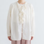 予約 RS045 Ruffle Frill Blouse Off White 3月中〜3月末