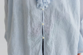 予約 RS045 Ruffle Frill Blouse Light blue 3月中〜3月末 5 予約 RS045 Ruffle Frill Blouse Light blue 3月中〜3月末 5