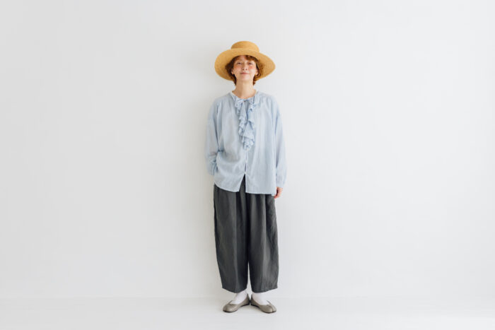 予約 RS045 Ruffle Frill Blouse Light blue 3月中〜3月末 6 予約 RS045 Ruffle Frill Blouse Light blue 3月中〜3月末 6