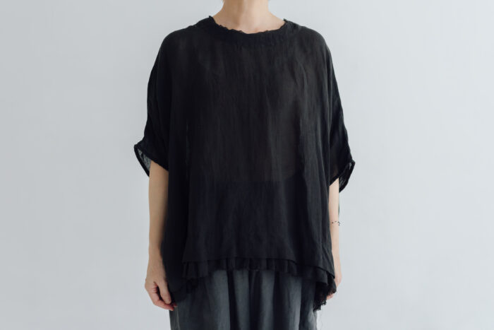 予約 RS068 Linen Square Blouse black 6月末〜7月初 1 予約 RS068 Linen Square Blouse black 6月末〜7月初 1