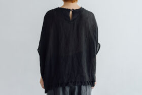 予約 RS068 Linen Square Blouse black 6月末〜7月初 3 予約 RS068 Linen Square Blouse black 6月末〜7月初 3