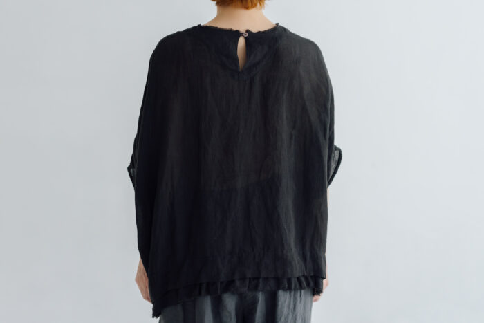 予約 RS068 Linen Square Blouse black 6月末〜7月初 3 予約 RS068 Linen Square Blouse black 6月末〜7月初 3