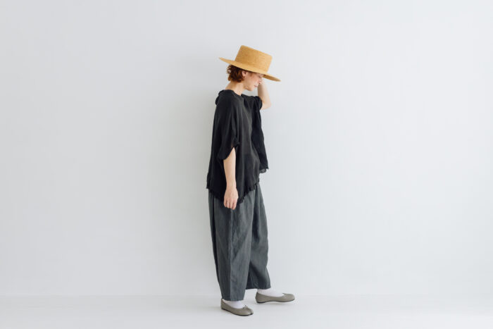 予約 RS068 Linen Square Blouse black 6月末〜7月初 6 予約 RS068 Linen Square Blouse black 6月末〜7月初 6
