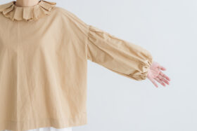 予約 G1265 CURIOUS SCALLOPED COLLAR BLOUSE mat beige 3月初〜3月中 4 予約 G1265 CURIOUS SCALLOPED COLLAR BLOUSE mat beige 3月初〜3月中 4